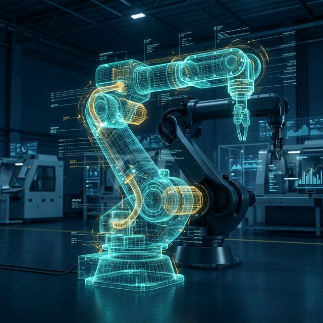 數位孿生虛擬建模示意圖